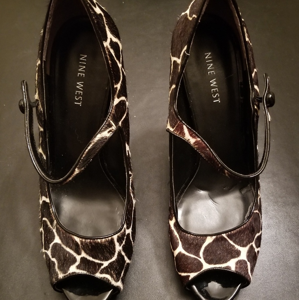 Nine West Calf Hair Platform Heels